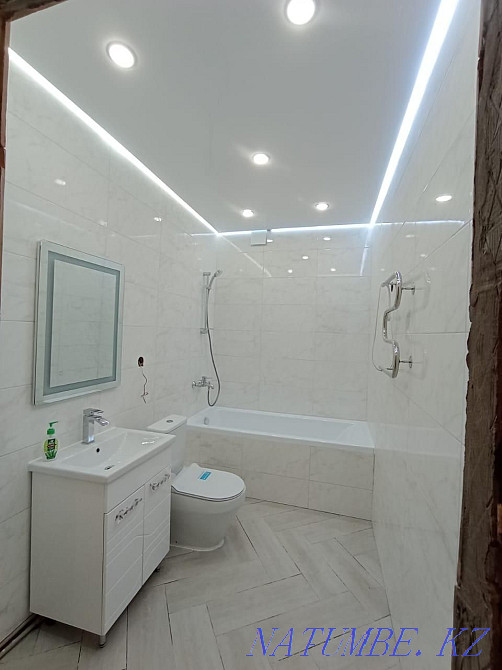 Laying tiles, turnkey sanitary units, high quality! Astana - photo 7