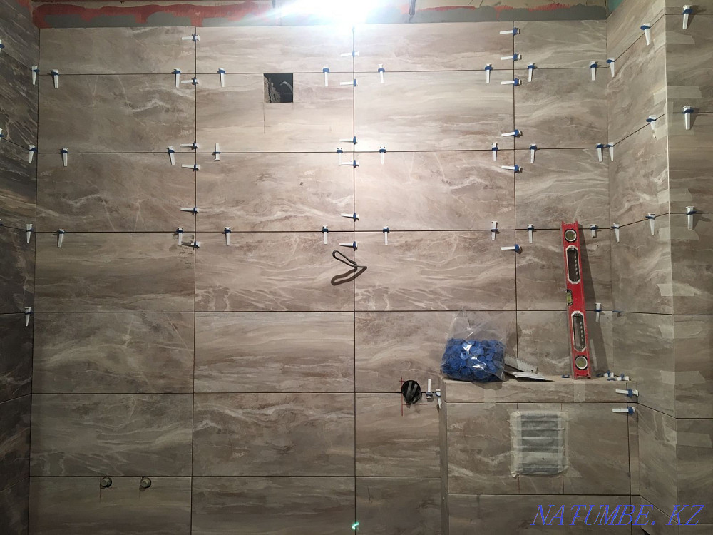 Laying tiles, turnkey sanitary units, high quality! Astana - photo 4