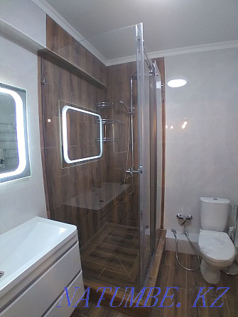 Mosaic tiles, granite, marble, plumber, electrician, lining, shower installation Almaty - photo 1