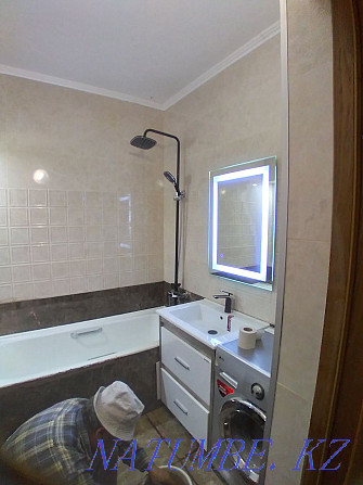 Mosaic tiles, granite, marble, plumber, electrician, lining, shower installation Almaty - photo 3