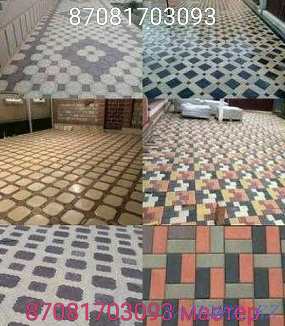 Укладка брусчатка тротуарная плитка Алматы - изображение 1