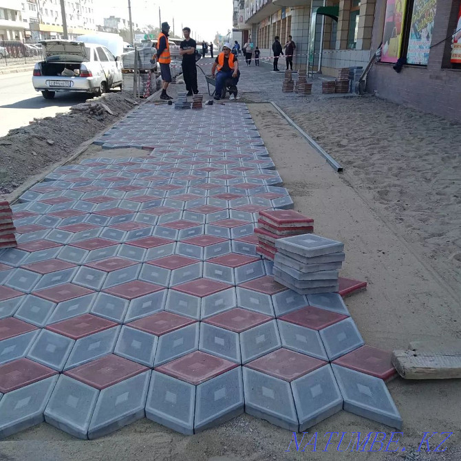 Laying paving stones from 1500tg Astana - photo 3
