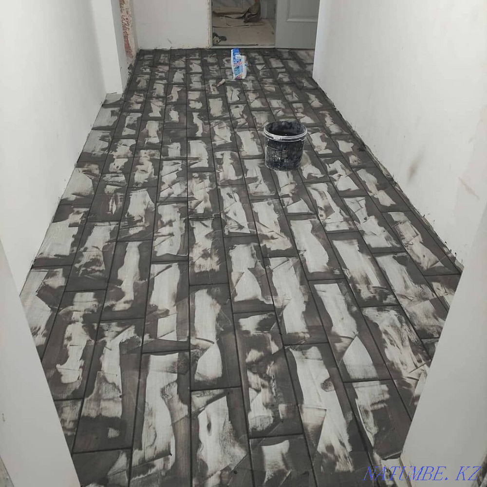Tiler, Tile, Porcelain stoneware 45 degrees, plumbing, installation, toilet bowl, Almaty - photo 6