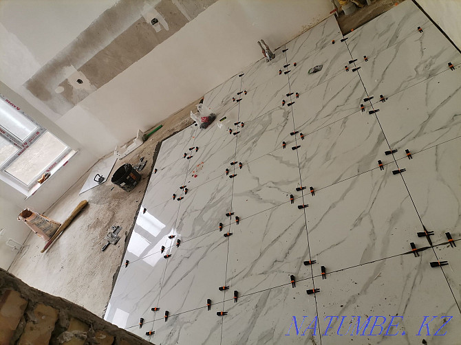 Tiler. Laying tiles. Full construction. Porcelain stoneware Shymkent - photo 5