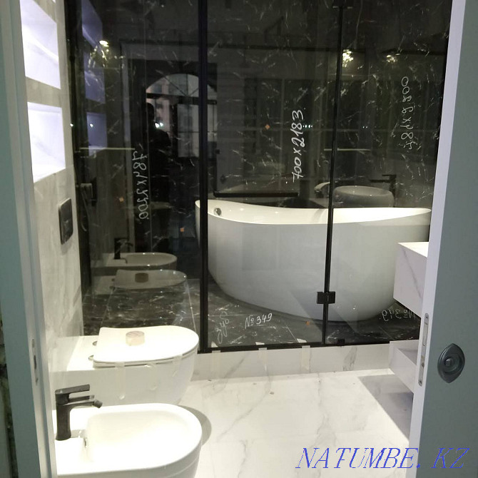Tiler, tiling bath, bathroom, floor, wall plasterer, plumber Almaty - photo 1