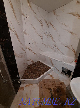 Tiler, tiling bath, bathroom, floor, wall plasterer, plumber Almaty - photo 4