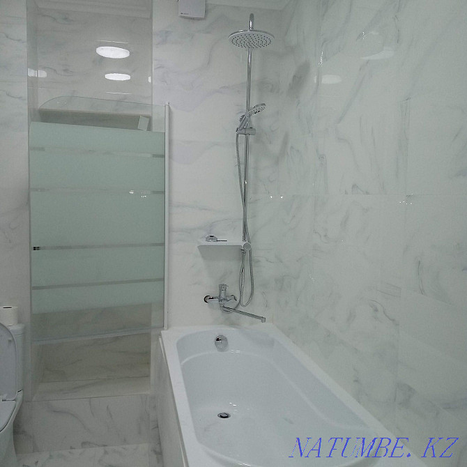 Tiler, tiling bath, bathroom, floor, wall plasterer, plumber Almaty - photo 5