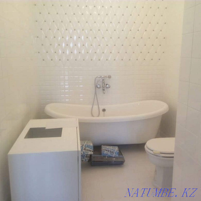 Tiler, tiling bath, bathroom, floor, wall plasterer, plumber Almaty - photo 7