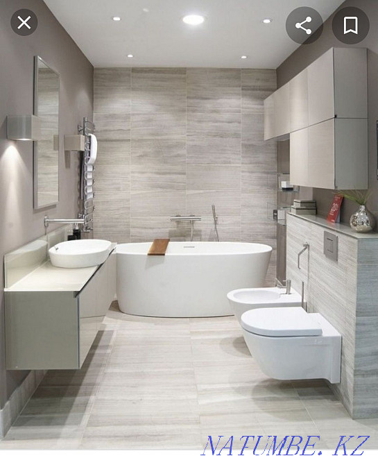 Кафельщик! Укладка кафелья! Ванны санузель фартук! Работа качественная Акбулак - изображение 1