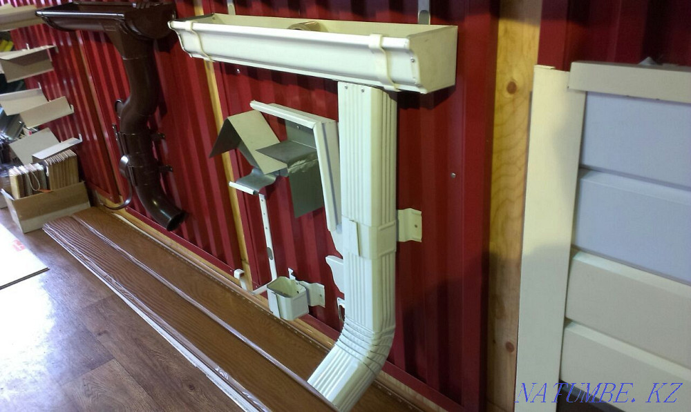 Монтаж водосточной системы метал-пластик ! Обогрев желоба. Алматы - изображение 6