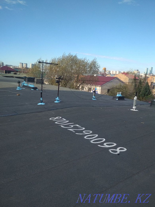 Roof repair of high-rise buildings, soft roof, iron roof Astana - photo 1