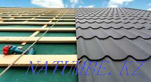 Roofing, Facade, Metal tile, Profiled sheet, Gutter, Canopy, Terrace Pavlodar - photo 3