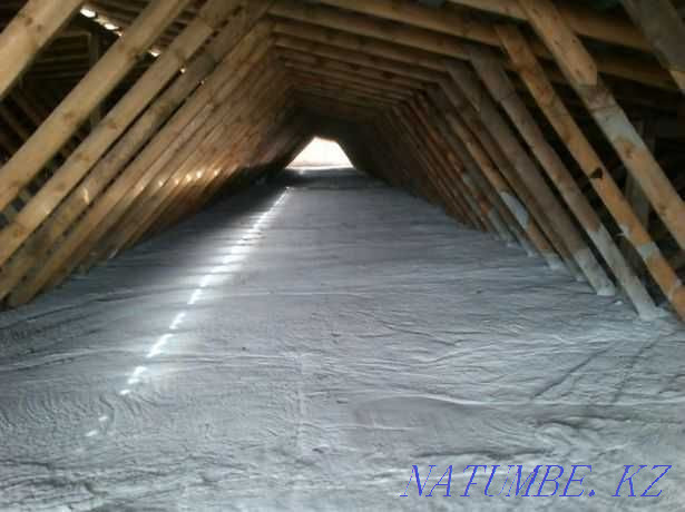 Утепление крыши Пенобетон Эковатой Пенабетон Пенабитон чердак Кызылорда - изображение 5
