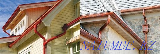 Монтаж водостоков обогрева кровли Алматы - изображение 1