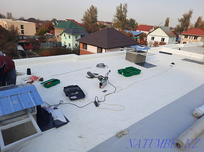 Roof, PVC membrane, roof, flat roof. Almaty - photo 4