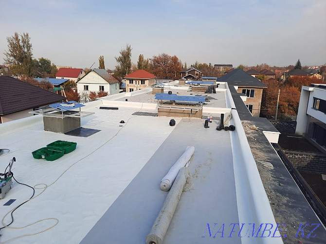 Roof, PVC membrane, roof, flat roof. Almaty - photo 2