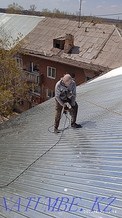 Roof repair. Roofing. Roof. Replacing slate with a profiled sheet. Karagandy - photo 6
