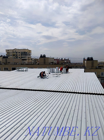Roof covering. Roof repair. Roofing. Profiled sheeting. Leak elimination. Almaty - photo 4