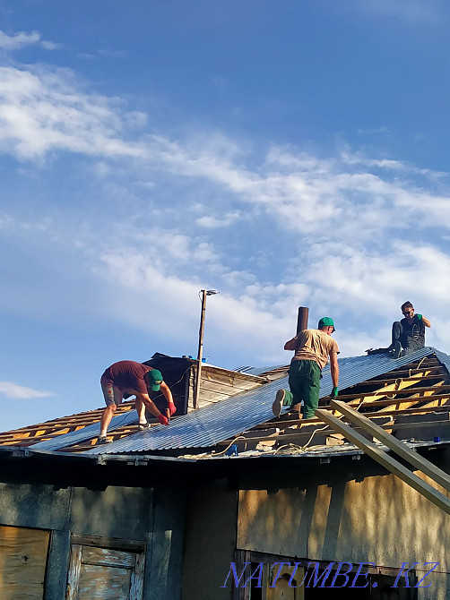 Roof covering. Roof repair. Roofing. Profiled sheeting. Leak elimination. Almaty - photo 3