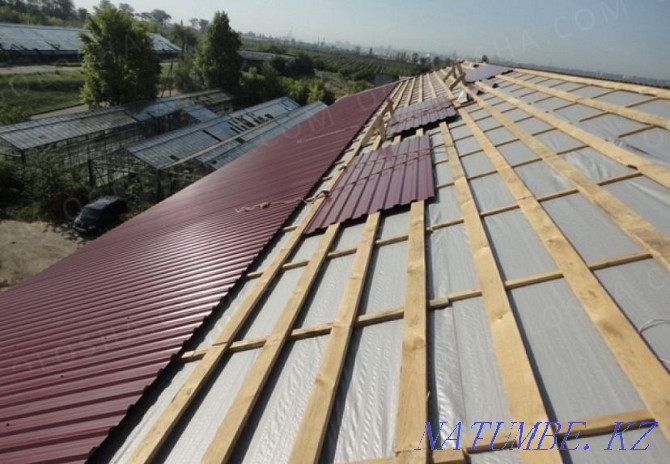 Roofing works, profiled sheets Aqtobe - photo 1