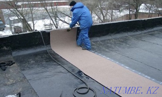 Soft roofing with built-up materials (TechnoNIKOL, etc.) Aqtobe - photo 3