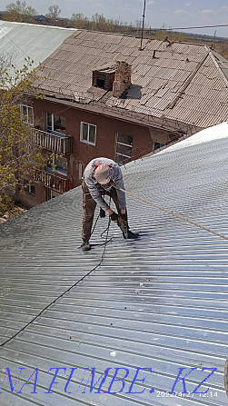 Profiled sheet installation. Roofing works. Roof repairs. Roofing. Karagandy - photo 2