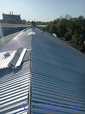 Profiled sheet installation. Roofing works. Roof repairs. Roofing. Karagandy - photo 4