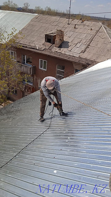 Profiled sheet installation. Roofing works. Roof repairs. Roofing. Karagandy - photo 2