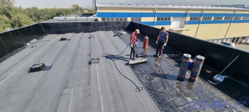 Roof installation , Rizolin , Soft roof , waterproofing Almaty - photo 1