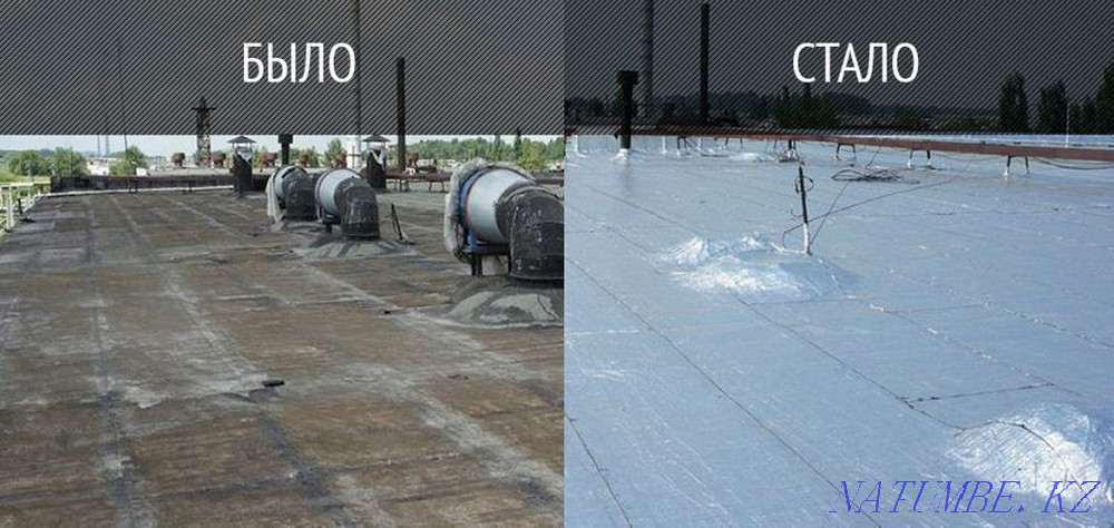 Roof installation , Rizolin , Soft roof , waterproofing Almaty - photo 3