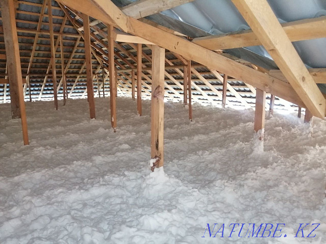 PENOIZOL. Insulation of the roof and walls of the house with Penoizol. Taldykorgan - photo 4