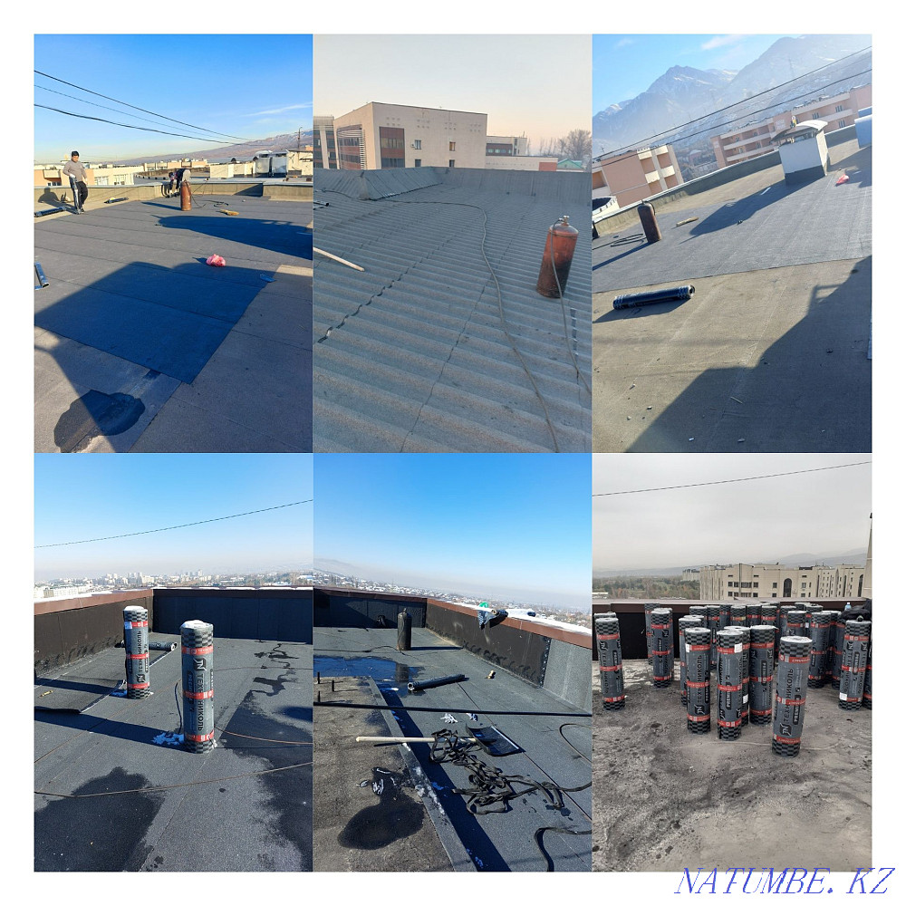 Repair installation of a soft roof waterproofing Almaty - photo 2