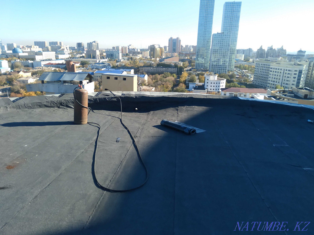 Waterproofing, repair, installation of a soft roof, roof self-adhesive rizolin Astana - photo 1