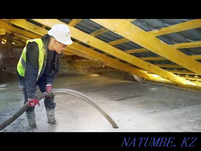 Roof insulation Foam concrete Ecowool Foam concrete Penabiton attic Shymkent Shymkent - photo 5