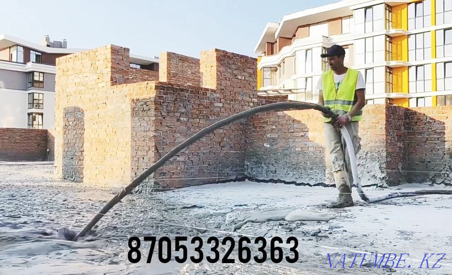 Roof insulation Foam concrete Penoplex Foam concrete Ecowool mineral wool PPU foam Shymkent - photo 1