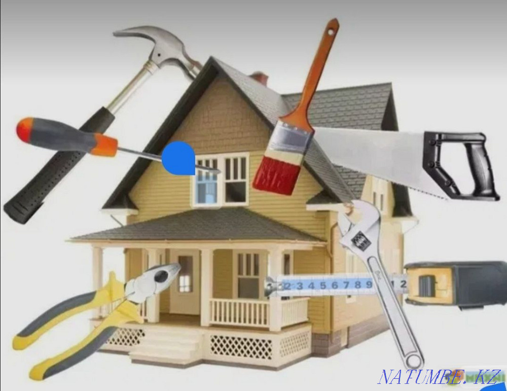 Внутренние отделки, левкас, штукатурка, обой, ламинат, потолок. Астана - изображение 1