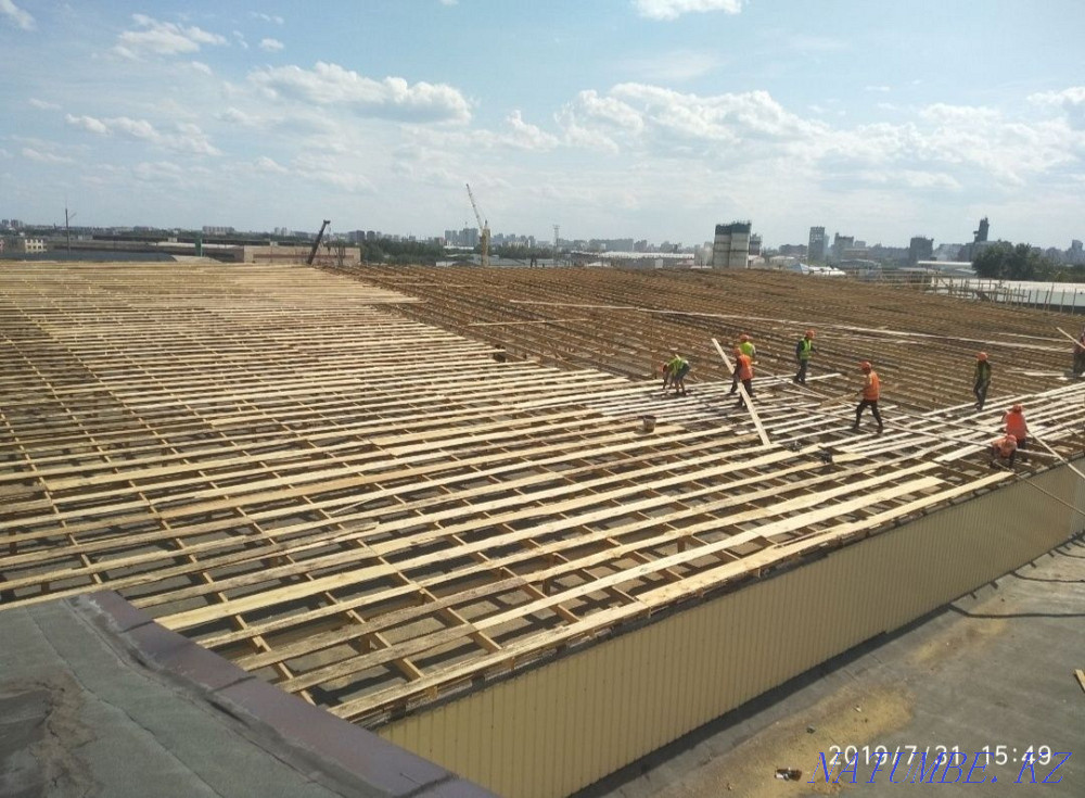 Roofing works all types of soft built-up roof frame roofing Astana - photo 5