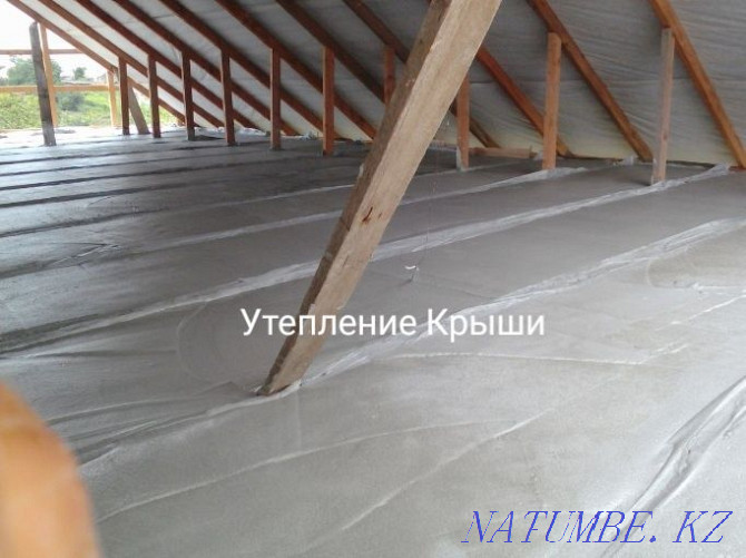 100% Insulation of the roof with foam concrete, ecowool, expanded clay, foam concrete Shymkent - photo 1