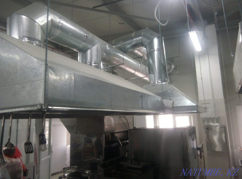 Ventilation. Hood. Inflow. Umbrellas. Grease trap. Tin shop. Astana - photo 1