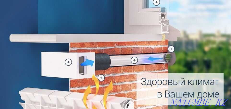 Приточный клапан домвент установка, вентиляция квартир и домов Алматы - изображение 1