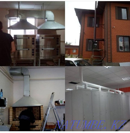 Ventilation and chimneys. Assembly, manufacturing, installation, galv. boxes Aqtobe - photo 2