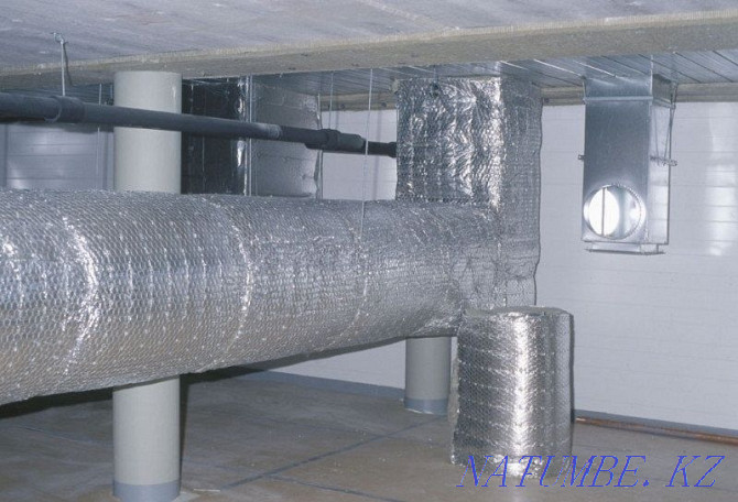 Вытяжка трубы чистка установка монтаж изготовление вентиляции Шымкент - изображение 1