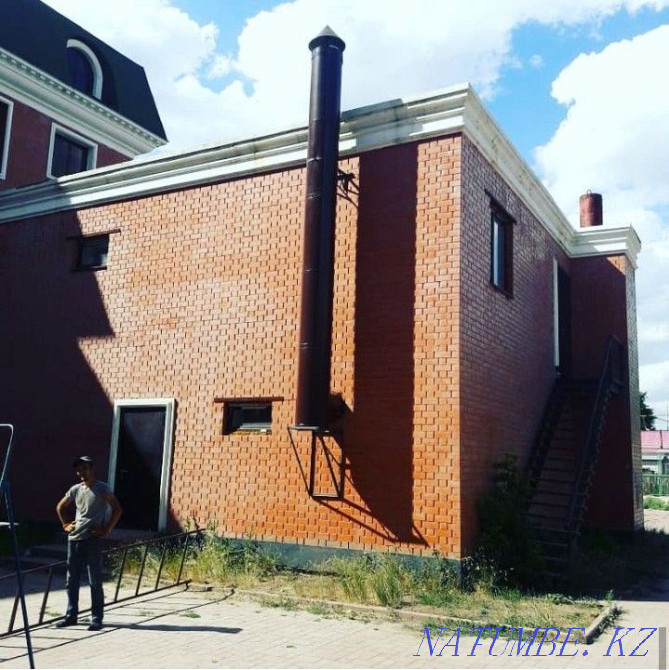 Услуга установки дымоход Жестяные работа. Вентиляция. Стройтельство Актобе - изображение 6