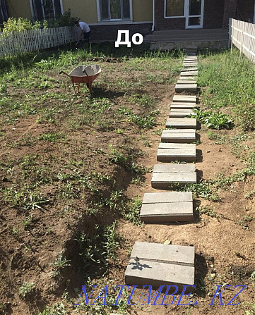 Sowing the lawn, fertilizing, digging and planting trees! Astana - photo 7