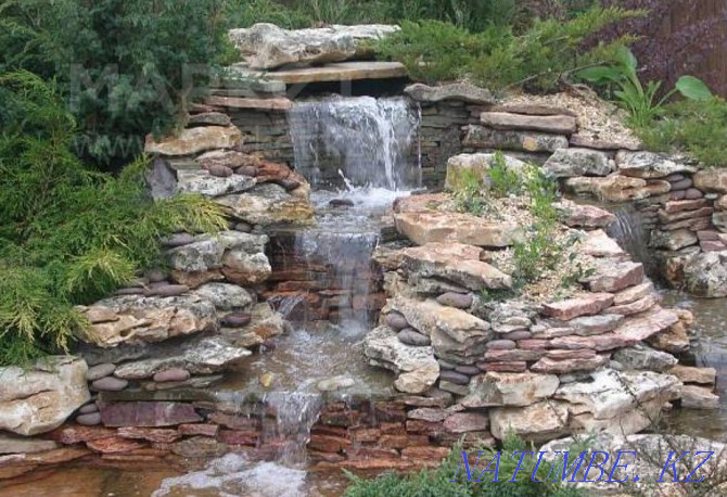 Водопады в саду из камня Каменка - изображение 1