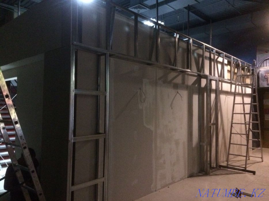 Plasterboard works, plasterboard partitions, gesso, painting Almaty - photo 6