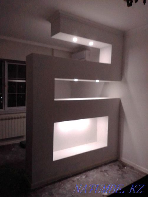 Plasterboard works, plasterboard partitions, gesso, painting Almaty - photo 7