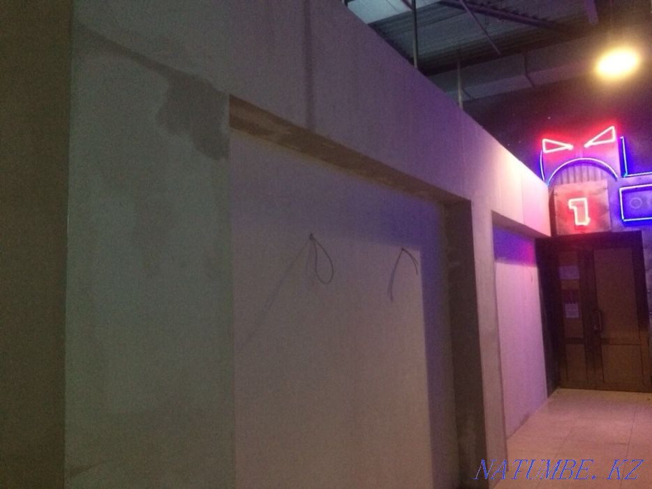 Plasterboard works, plasterboard partitions, gesso, painting Almaty - photo 5