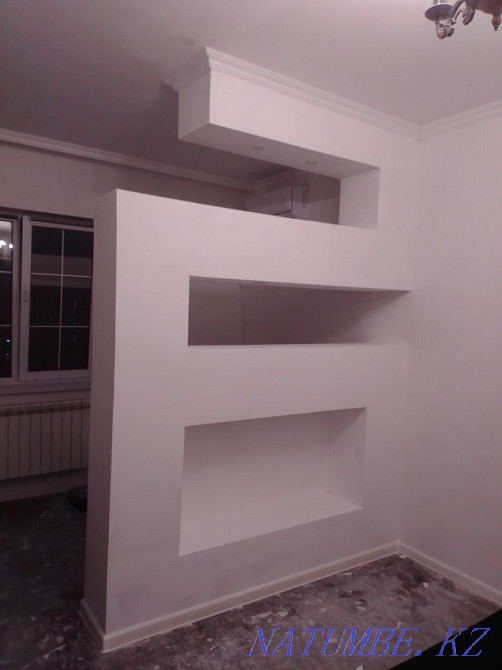 Plasterboard works, plasterboard partitions, gesso, painting Almaty - photo 8