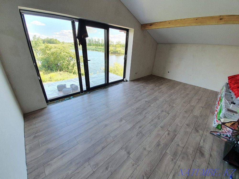 Настил линолеума, укладка ламината, установка плинтусов Костанай - изображение 1